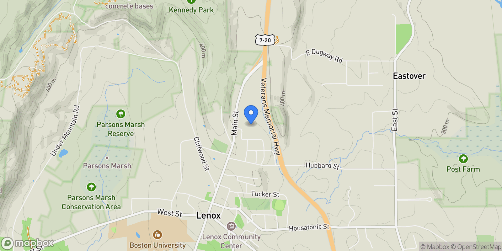 Map showing 13 Taconic Ave, Lenox, MA 01240, Lenox, Massachusetts, United States.