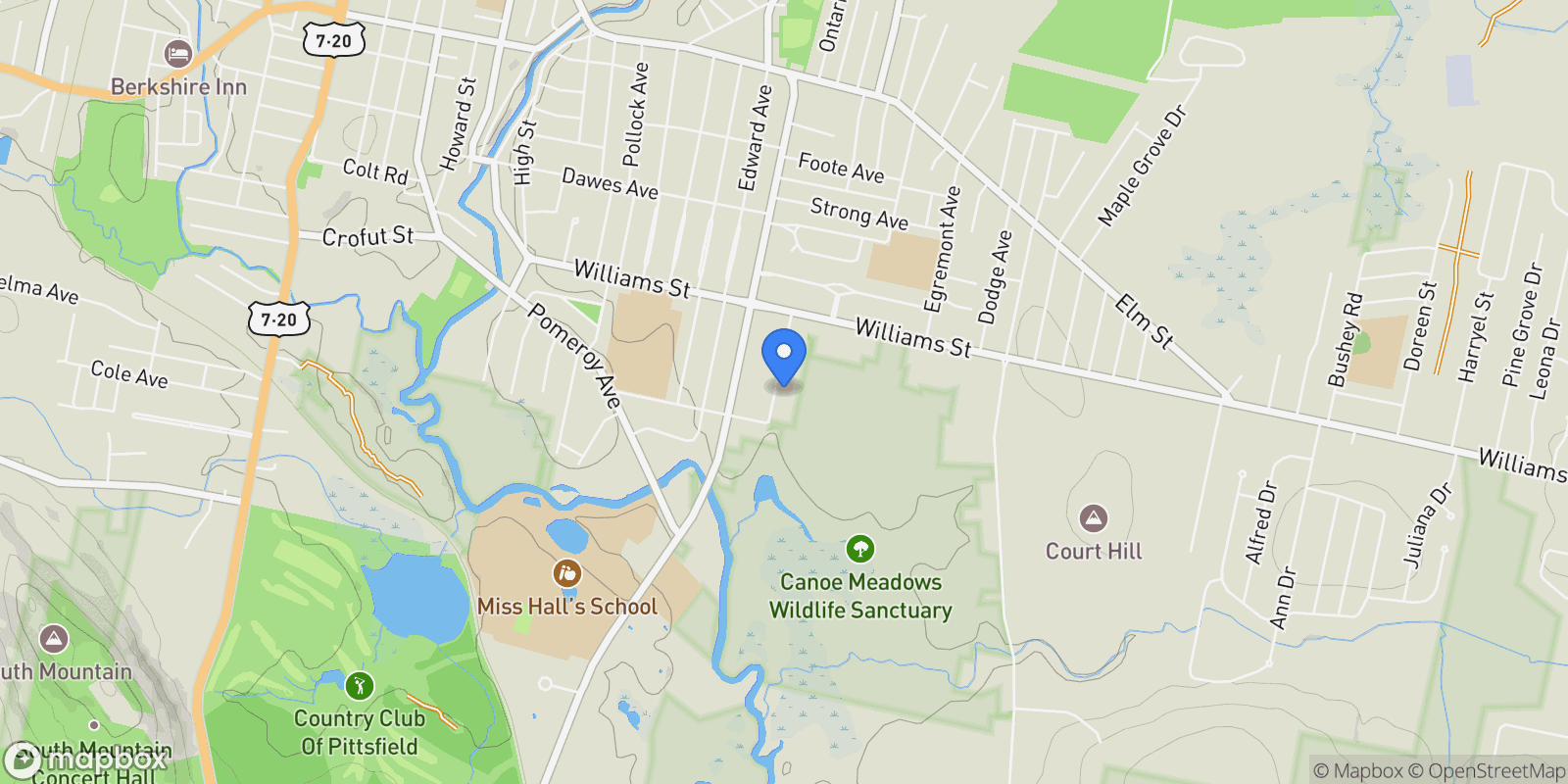Map showing 69 Gravesleigh Ter, Pittsfield, MA 01201, Pittsfield, Massachusetts, United States.