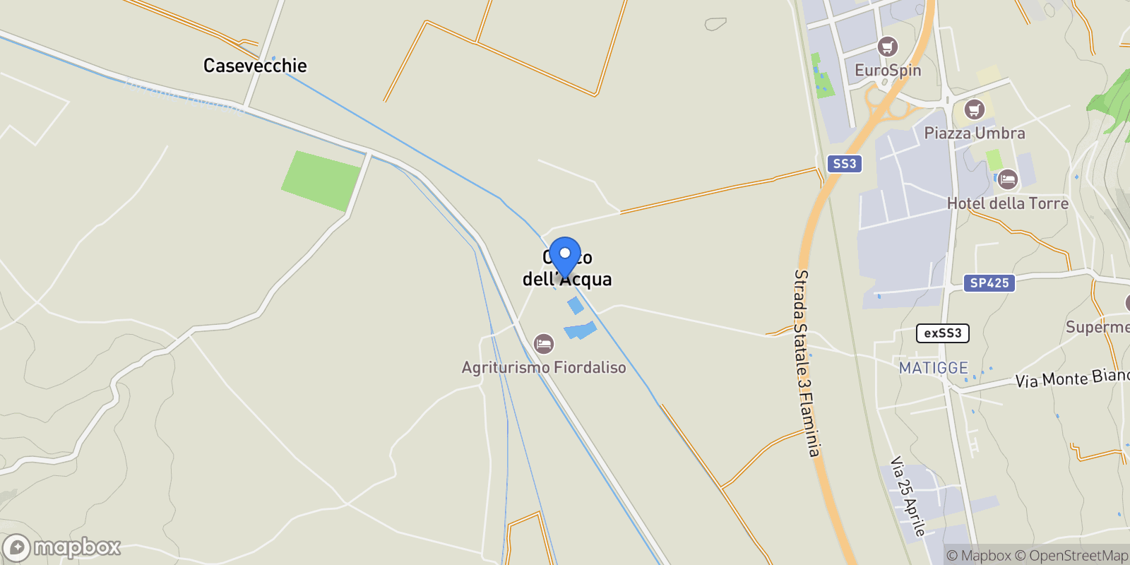 Map showing Loc. Casco Dell'Acqua, 13/15, Casco dell'Acqua, Umbria, Italy.