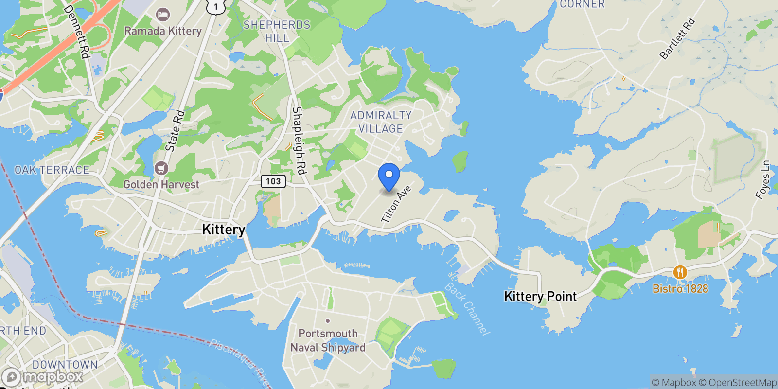 Map showing 12 Gillis Drive, #3, Kittery, ME, 03904, USA, Kittery, Maine, United States.