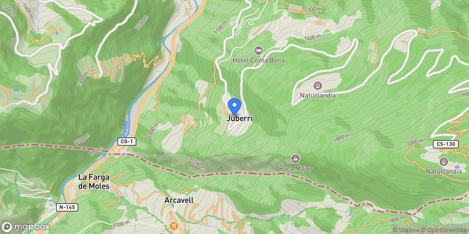 Map showing Urbanització Juberri Fase II, Juberri, Juberri, Juberri, Sant Julià de Lòria, Andorra.
