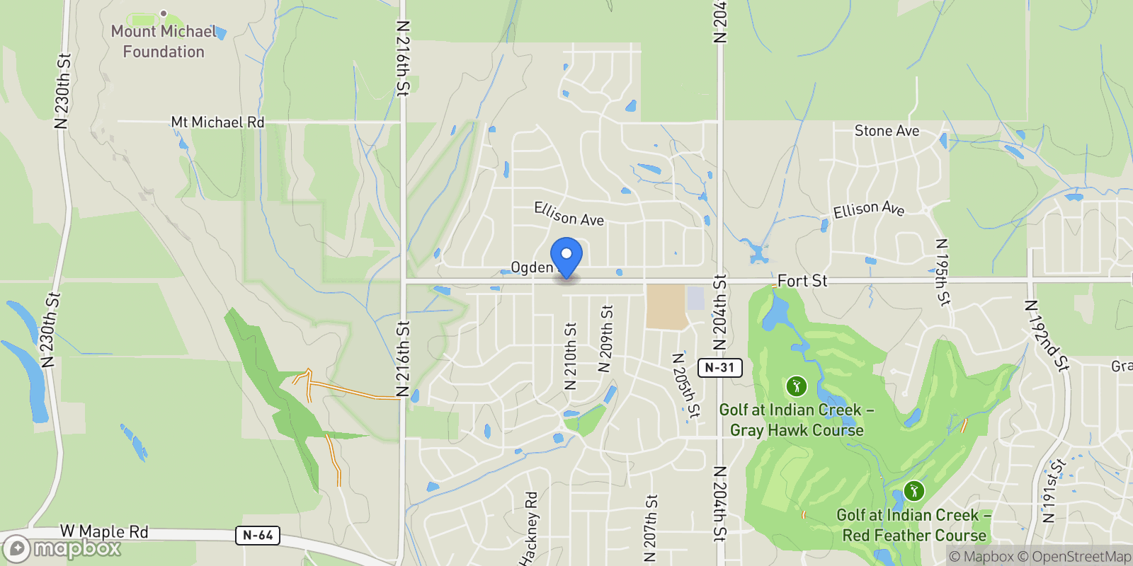 Map showing 3925 S 211 Street, Elkhorn, NE 68022, Omaha, Nebraska, United States.