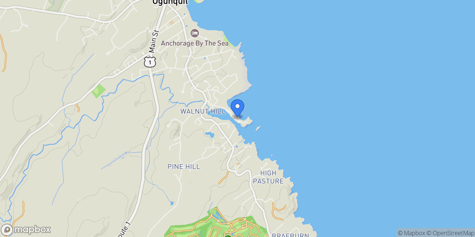 Map showing 117 Perkins Cove Road, Ogunquit, ME, 03907, USA, Ogunquit, Maine, United States.