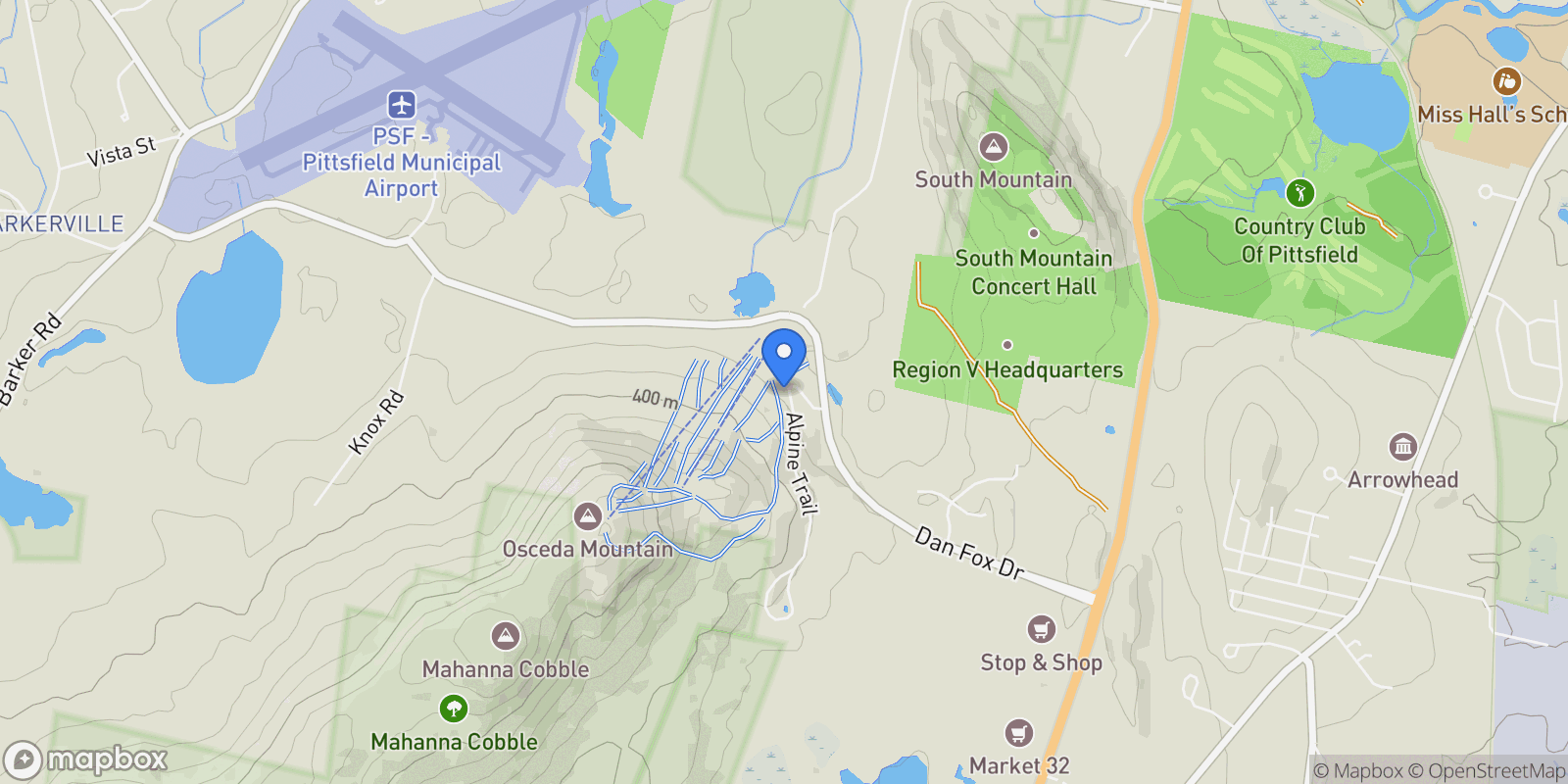 Map showing 14 Alpine Trail 14, Pittsfield, MA 01201, Pittsfield, Massachusetts, United States.
