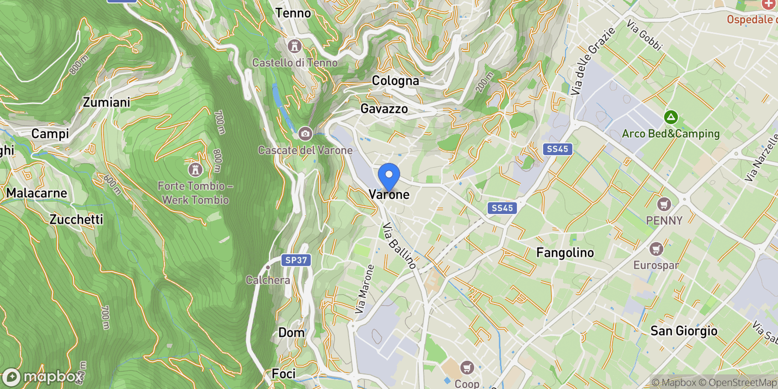 Map showing Via Fornasetta, Riva del Garda, Trentino-South Tyrol, Italy.