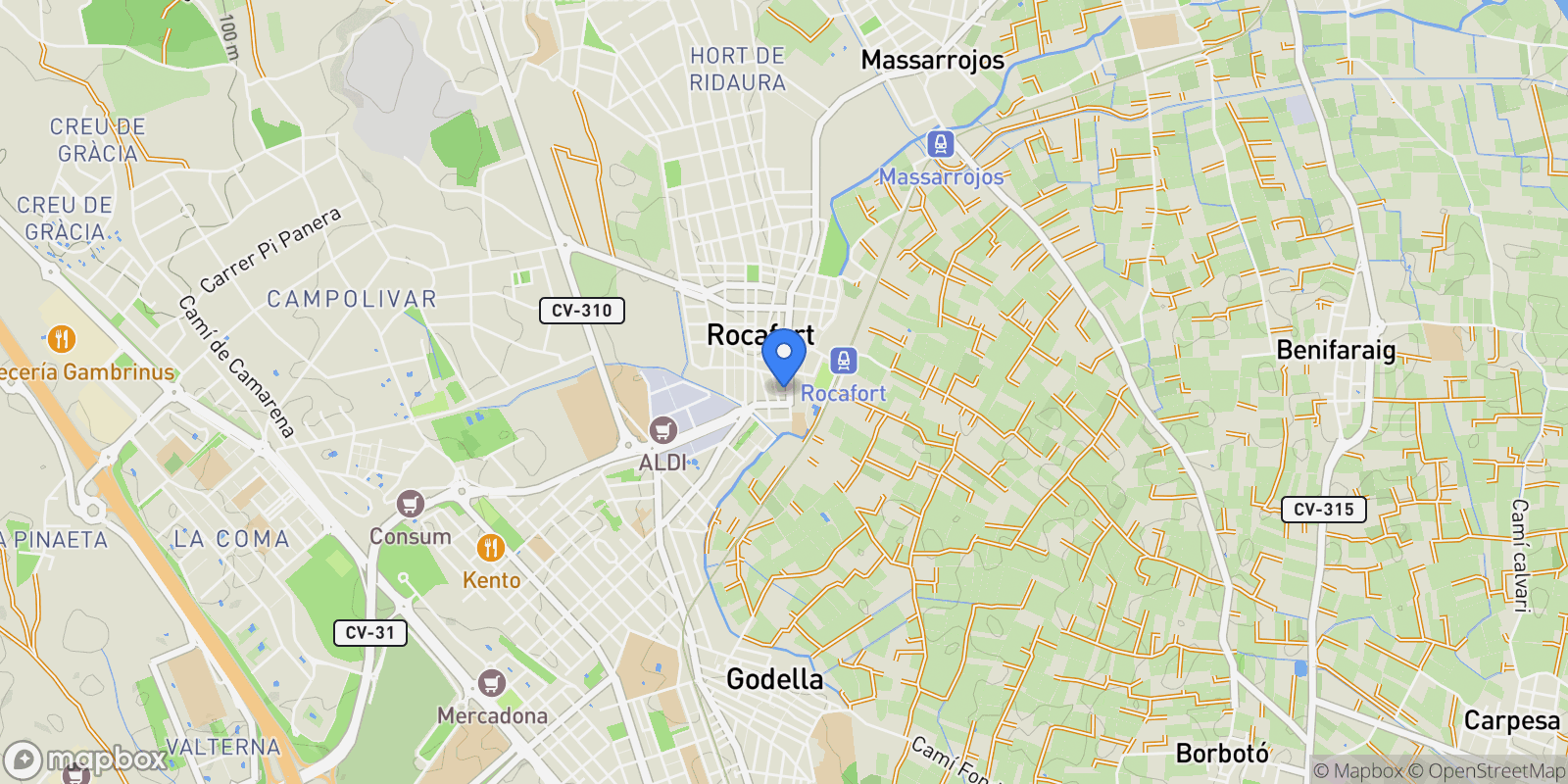 Map showing Santa Barbara, ROCAFORT, Valencia, ROCAFORT, Rocafort, Valencian Community, Spain.