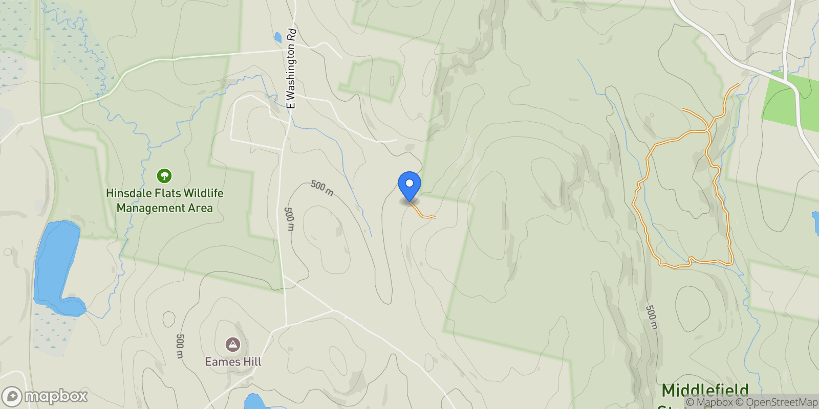 Map showing 15 Stephanie Ln, Peru, MA 01235, Hinsdale, Massachusetts, United States.