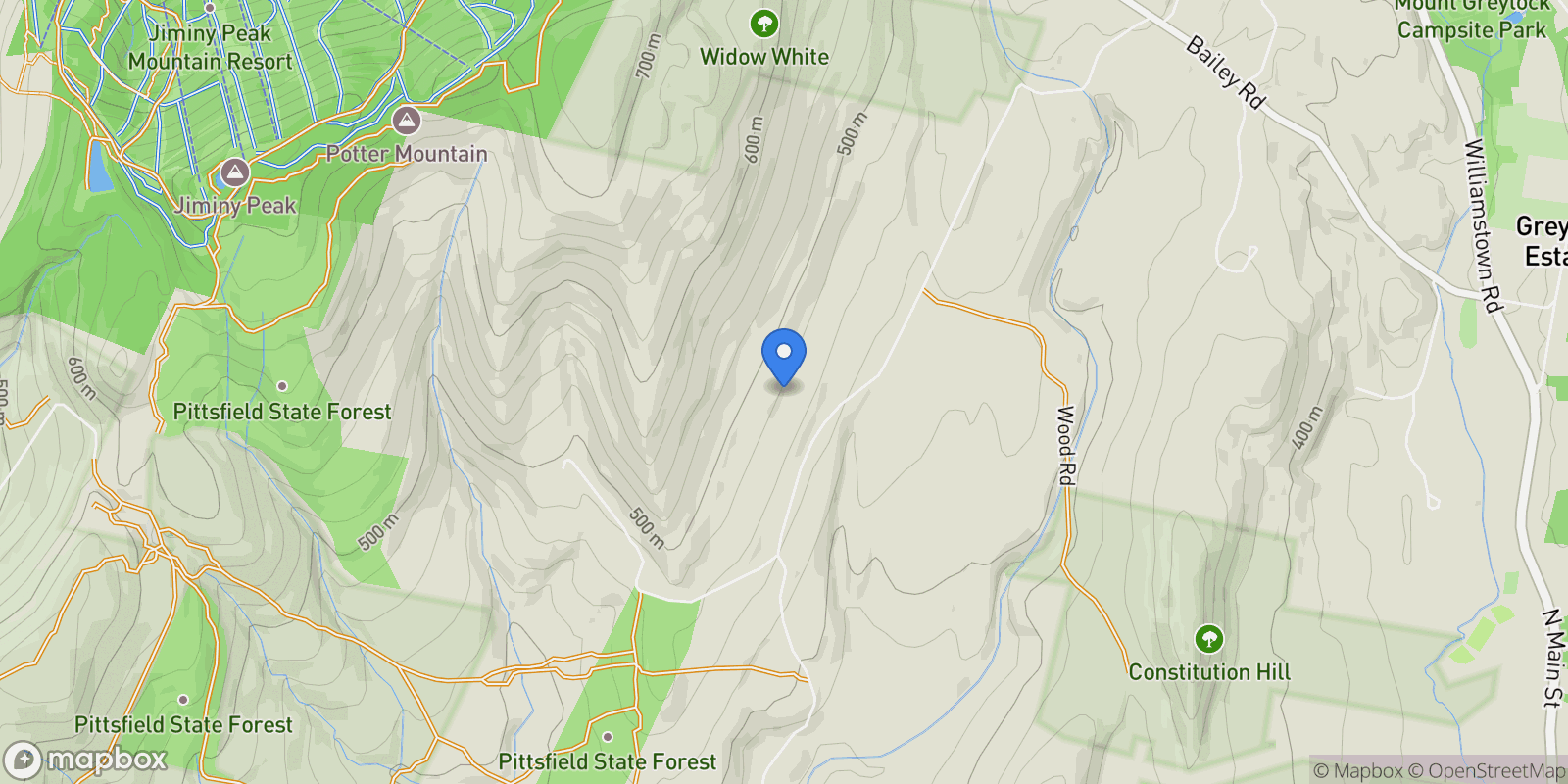 Map showing 112 Silver St, Lanesborough, MA 01237, Pittsfield, Massachusetts, United States.