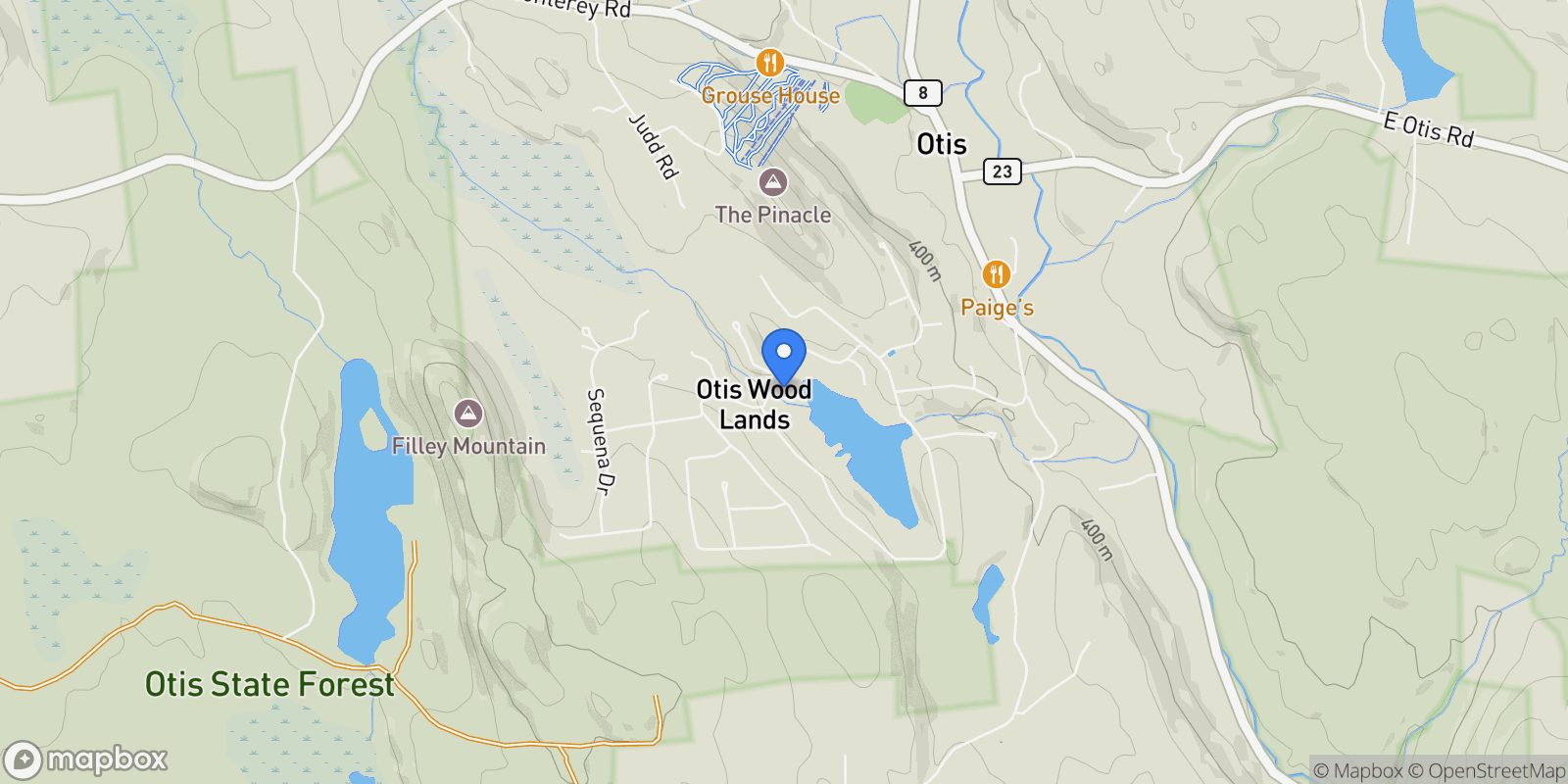 Map showing 171 Lake Shore Dr, Otis, MA 01253, Otis, Massachusetts, United States.