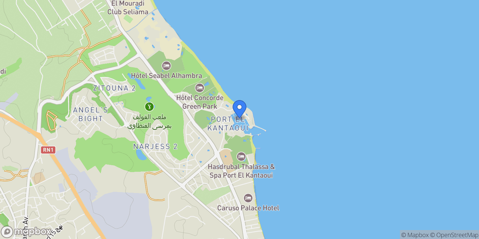 Map showing Hammam Sousse, Sousse, Tunisia.