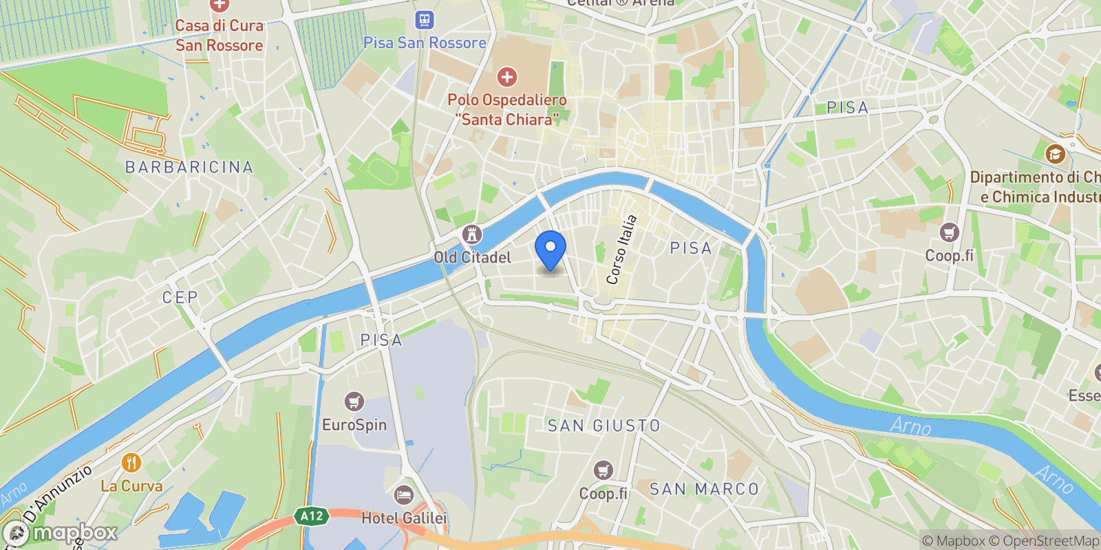 Map showing Via Giovanni Maria Lavagna,, Riglione-Oratoio, Tuscany, Italy.