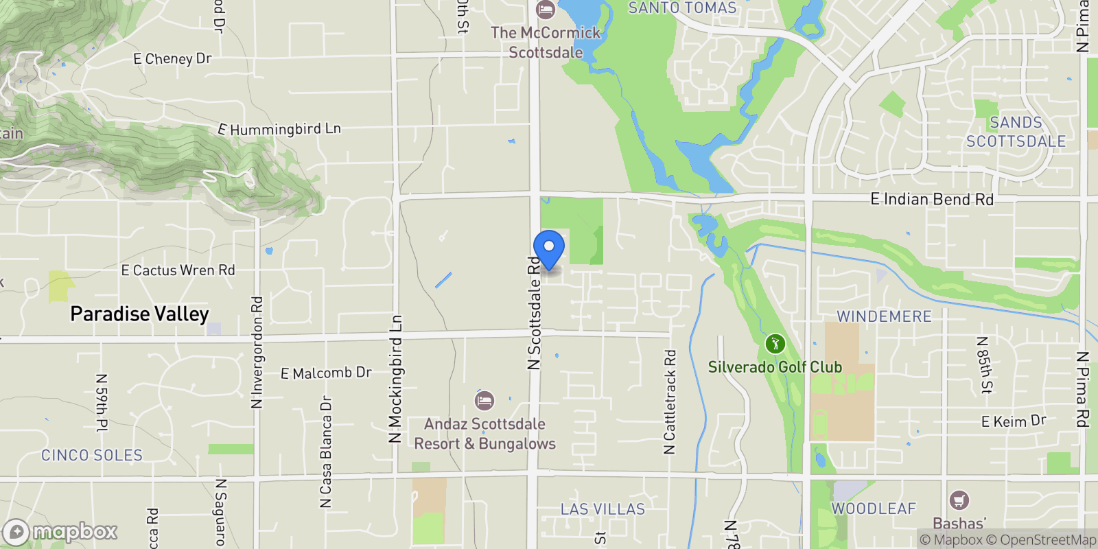 Map showing 6701 N SCOTTSDALE Road #30, Scottsdale, AZ 85250, Scottsdale, Arizona, United States.