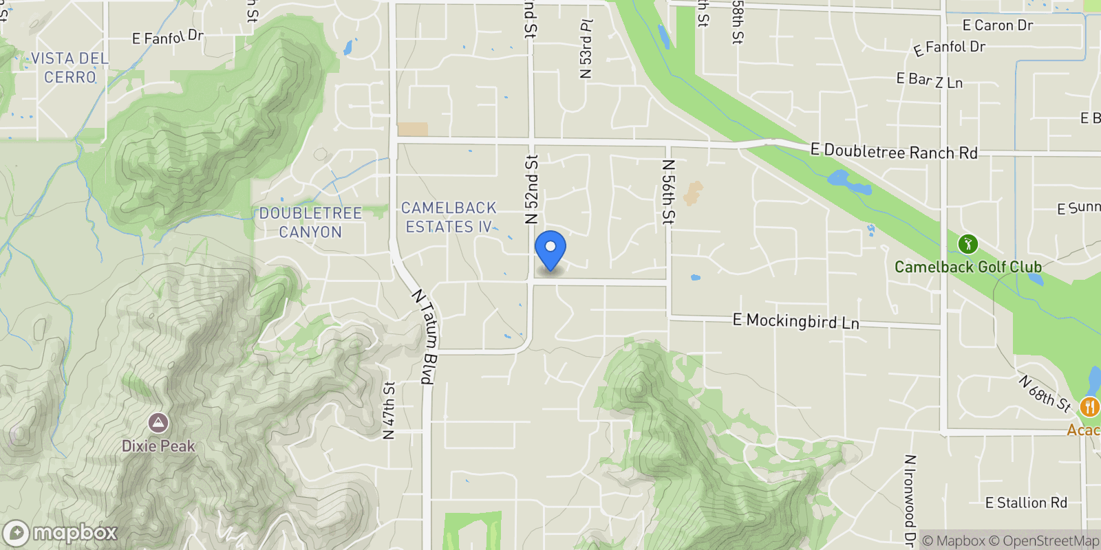 Map showing 5215 E ORCHID Lane, Paradise Valley, AZ 85253, Paradise Valley, Arizona, United States.