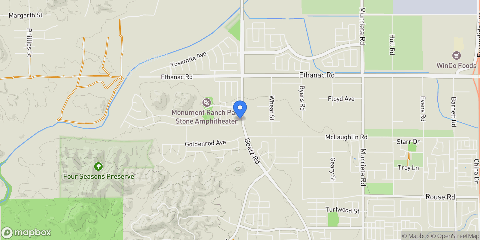 Map showing 3741 Tower, Perris, CA 92570, Perris, California, United States.