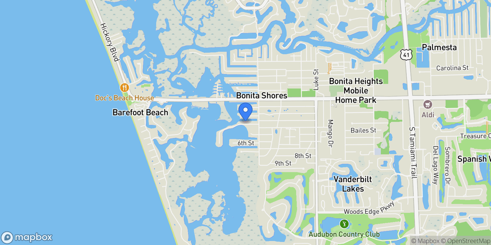 Map showing 237 3rd Street, Bonita Springs, Florida, United States.