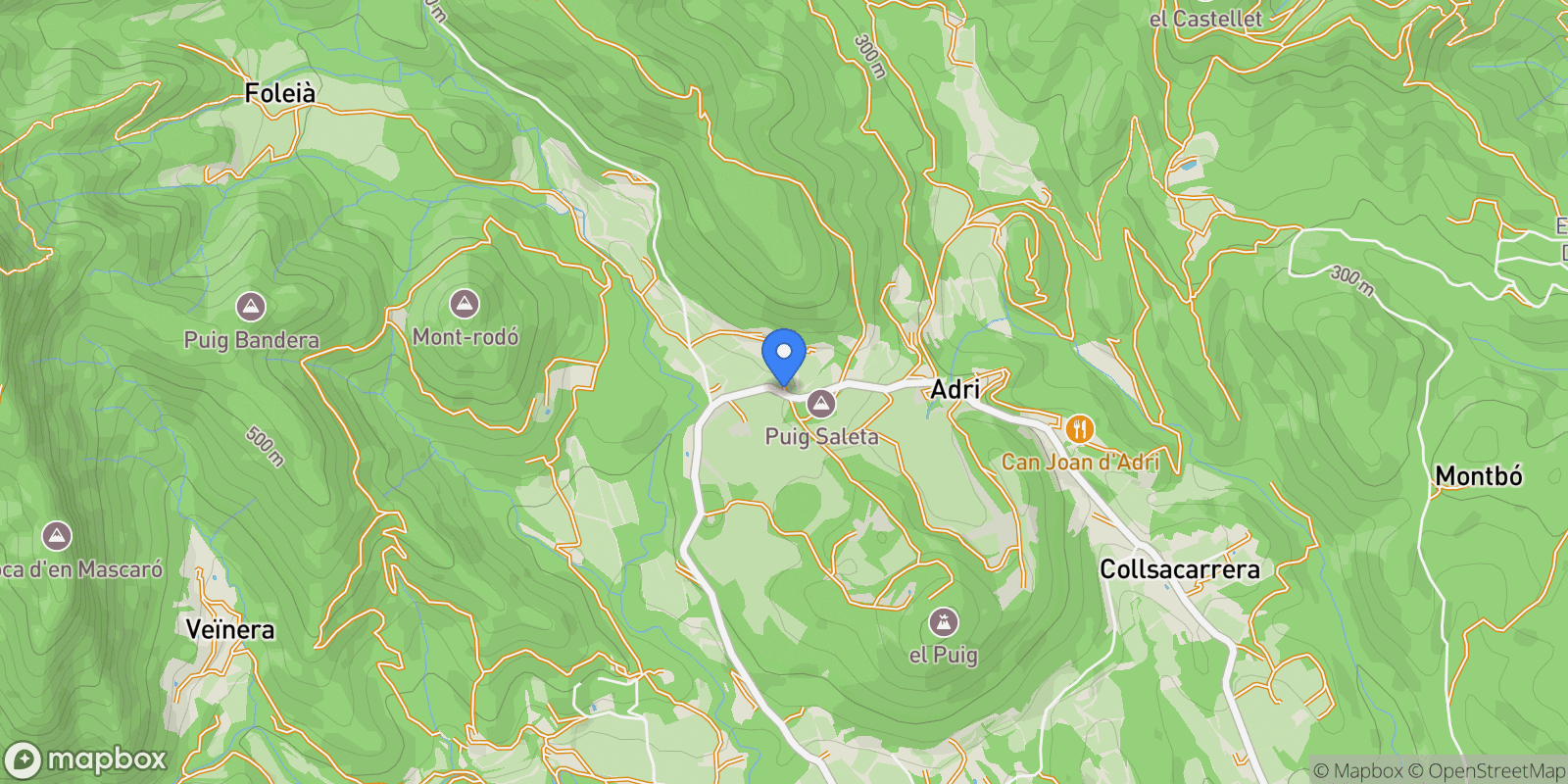 Map showing Mas Noguer, Canet d'Adri, Girona, Canet d'Adri, Canet d'Adri, Catalonia, Spain.