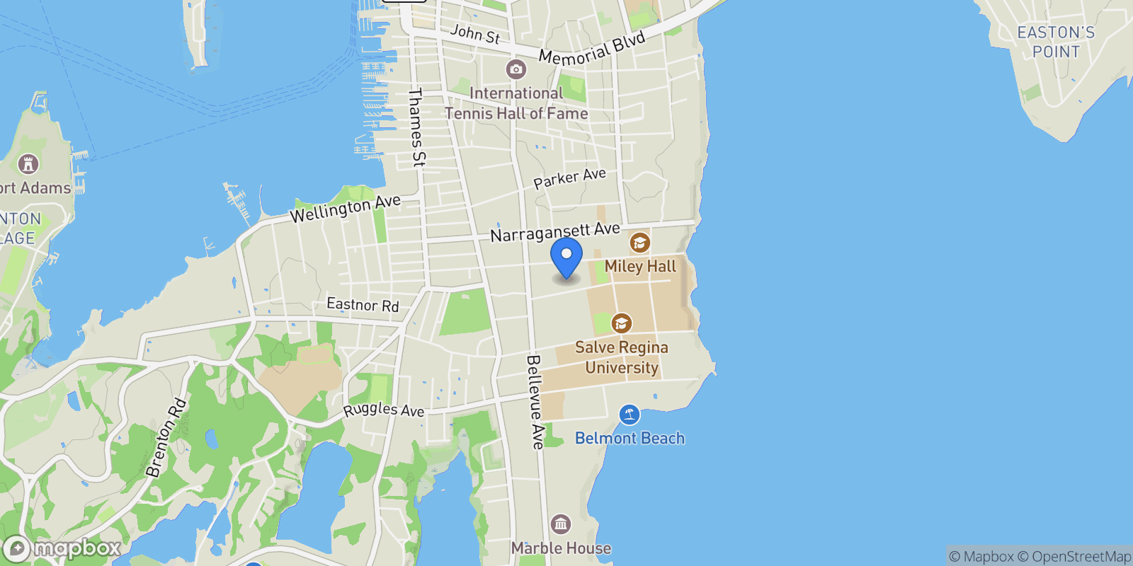 Map showing 14 Leroy Avenue, Newport, RI 02840, Newport, Rhode Island, United States.
