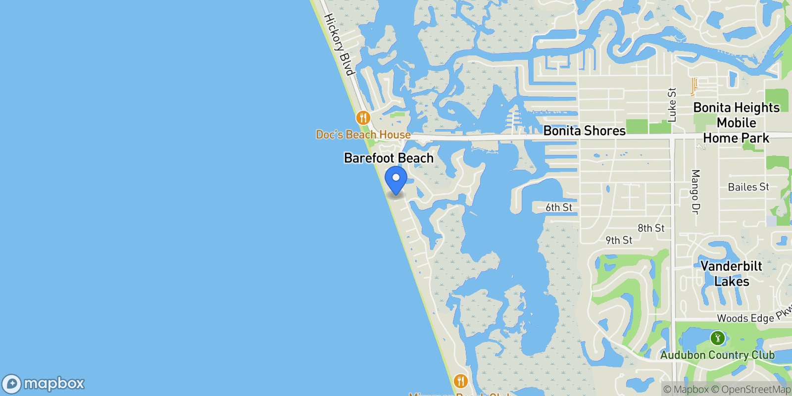 Map showing 105 Saint Eustacius Lane, Bonita Springs, Florida, United States.