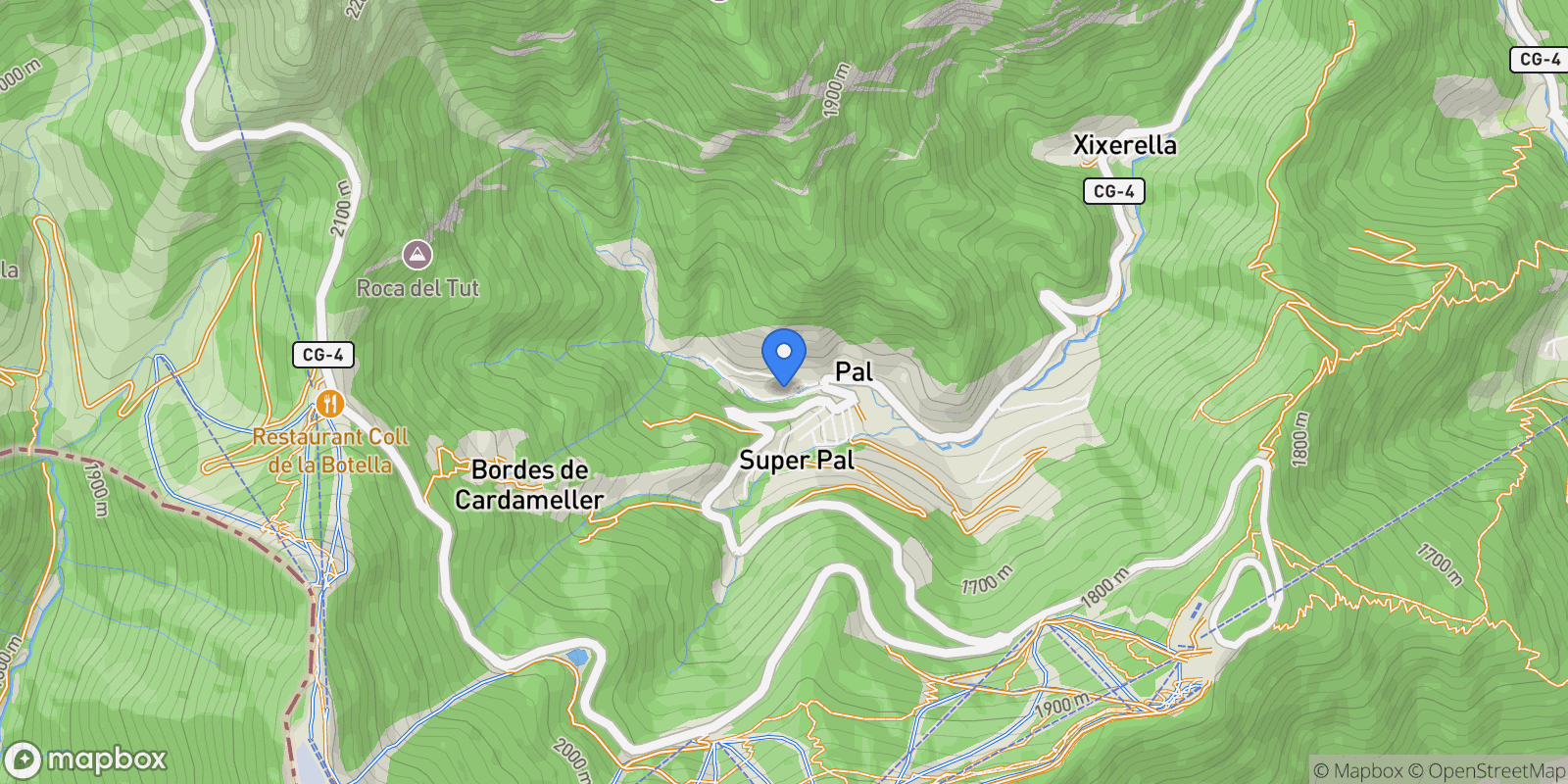 Map showing Camí del Coll del Turer, Pal, Pal, Pal, La Massana, Andorra.