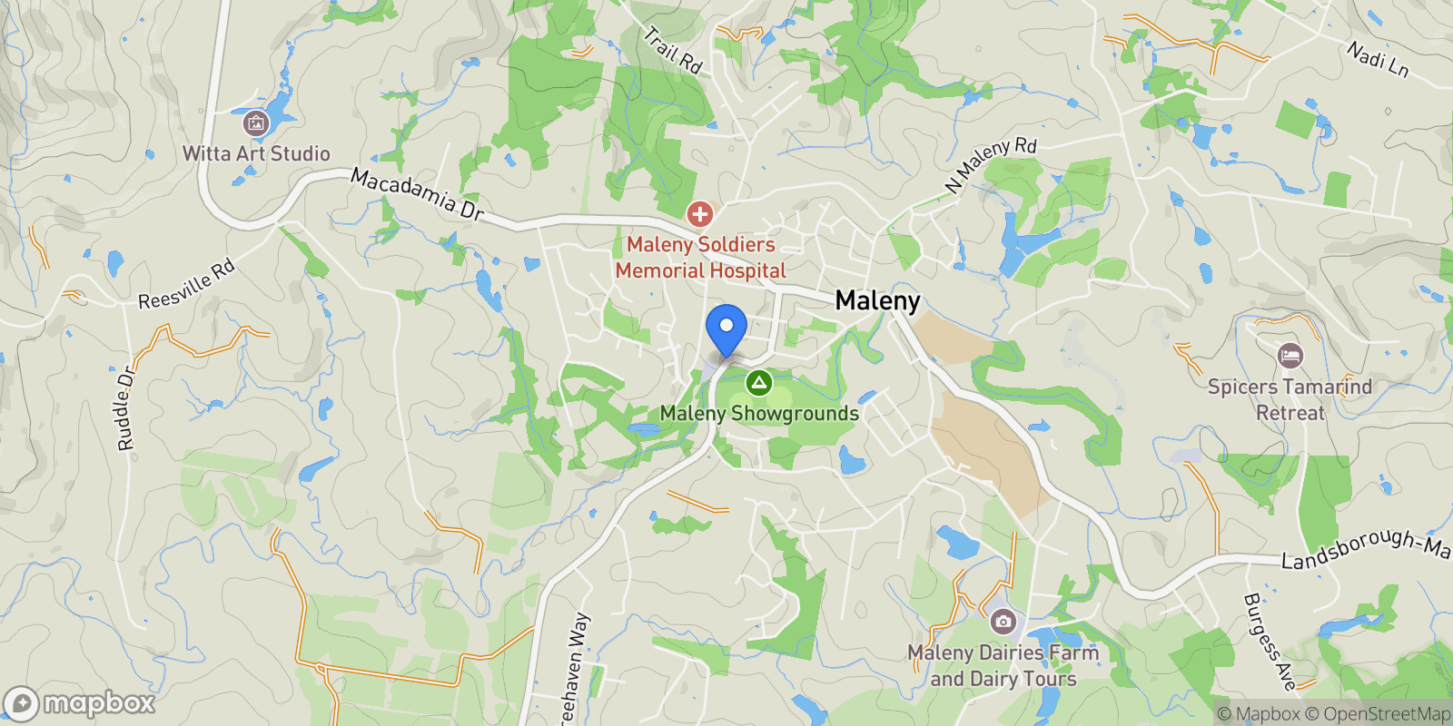 Map showing 2124 Maleny-Stanley River Road Booroobin, Sunshine Coast, QLD 4552, Maleny, Queensland, Australia.