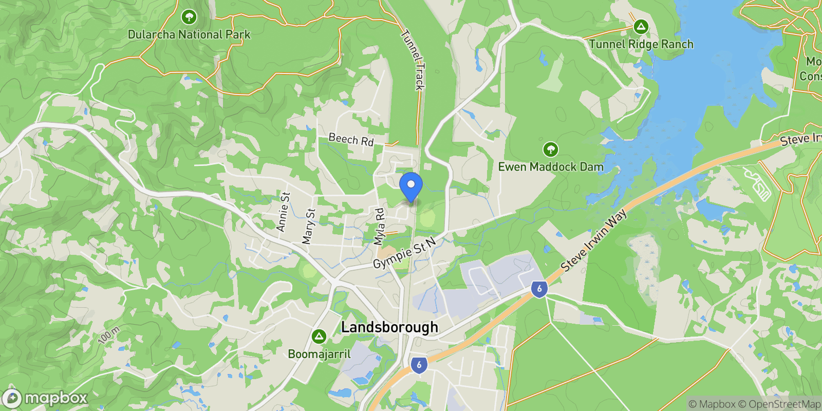 Map showing Sunshine Coast, QLD 4550, Landsborough, Queensland, Australia.