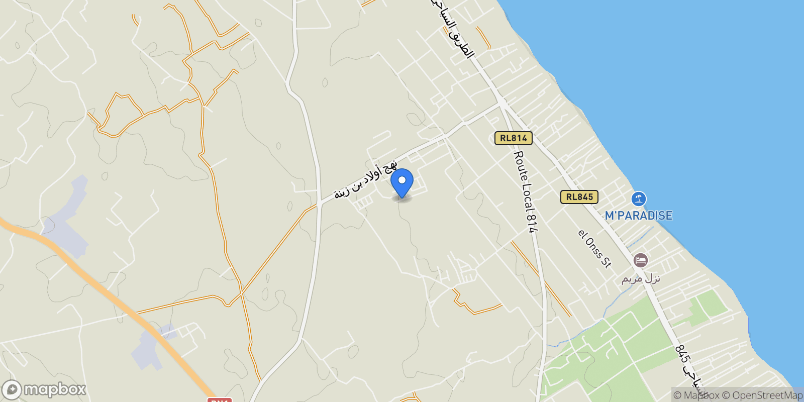 Map showing Hammam Sousse, Sousse, Tunisia.