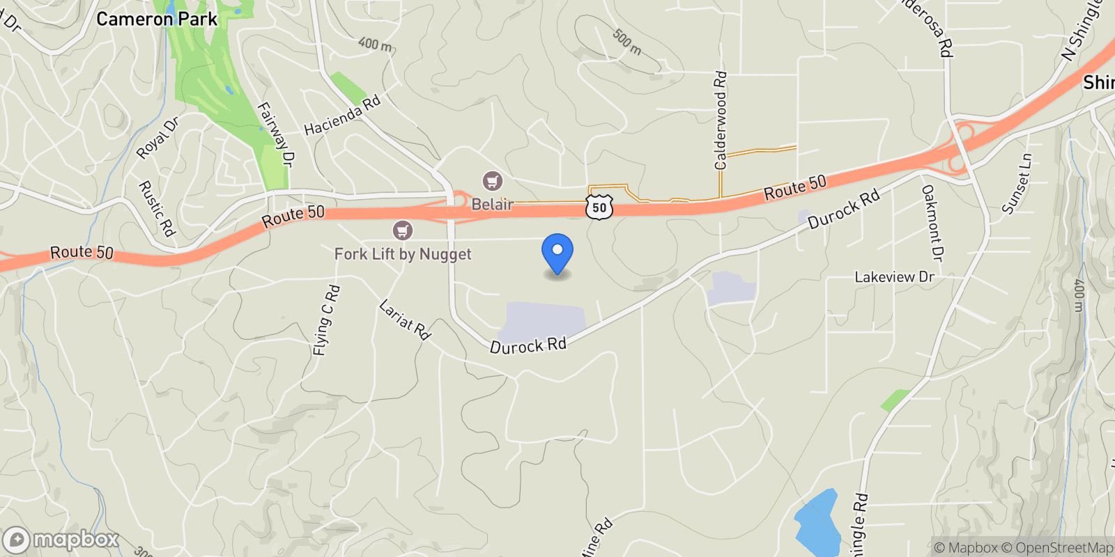 Map showing 3558 Santos Circle, Cameron Park, California, United States.