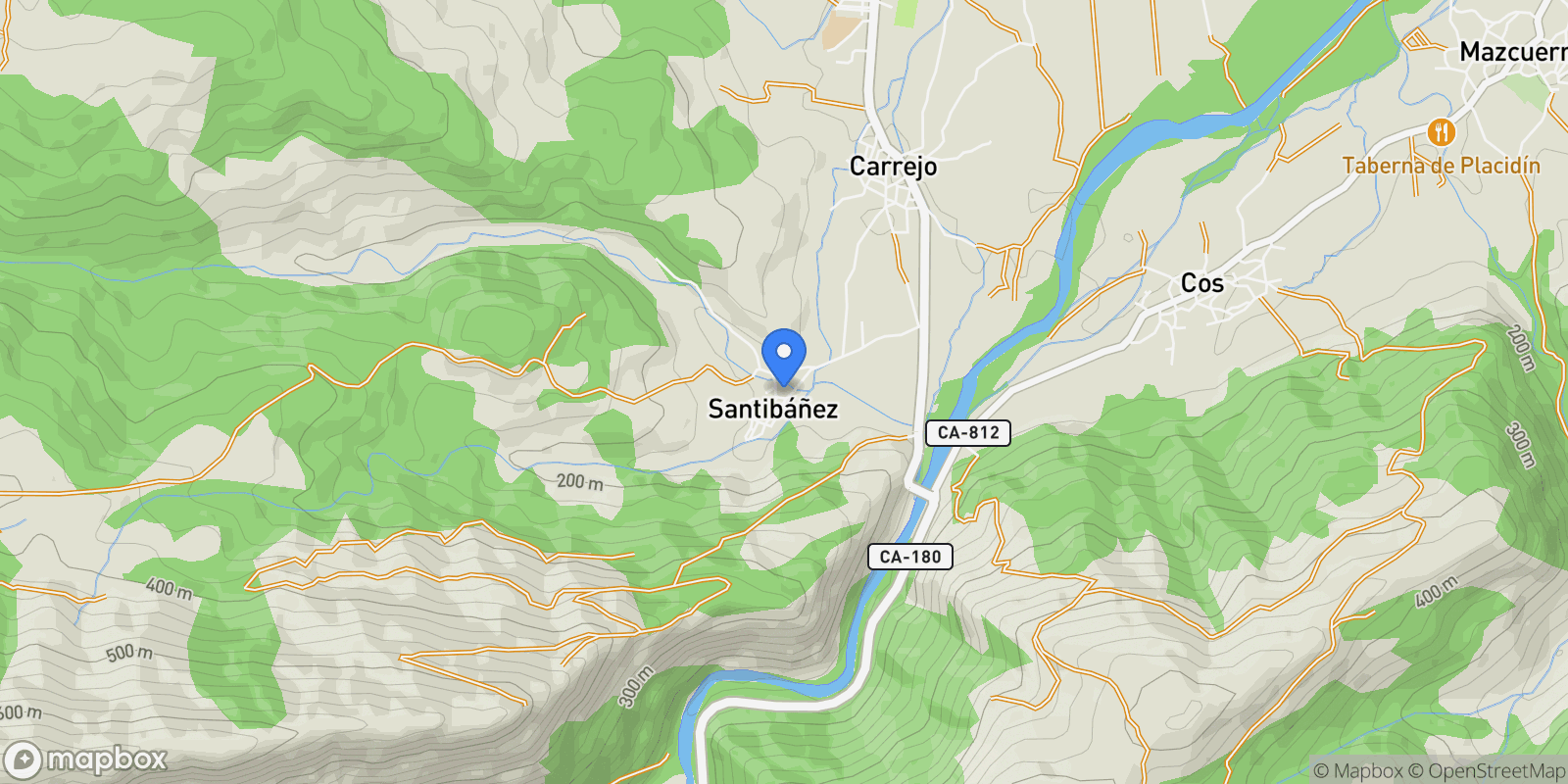 Map showing Cabezon de la Sal, Cantabria, Spain.