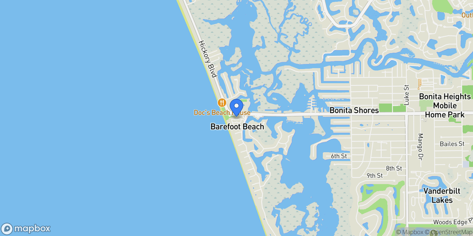 Map showing 117 Barefoot Circle 18, Bonita Springs, Florida, United States.