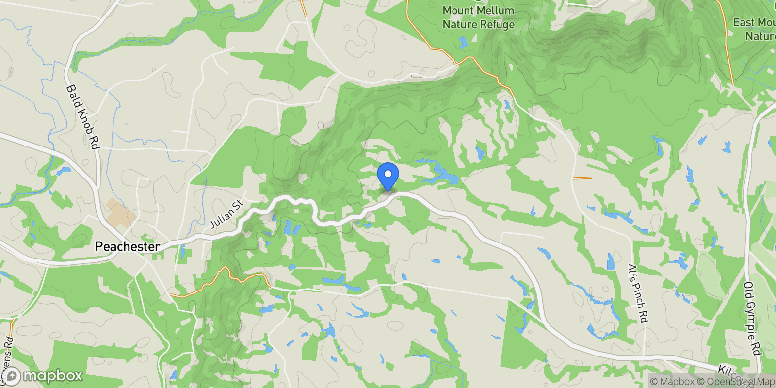 Map showing 632 Beachmere Rd Beachmere, Sunshine Coast, QLD 4510, Peachester, Queensland, Australia.