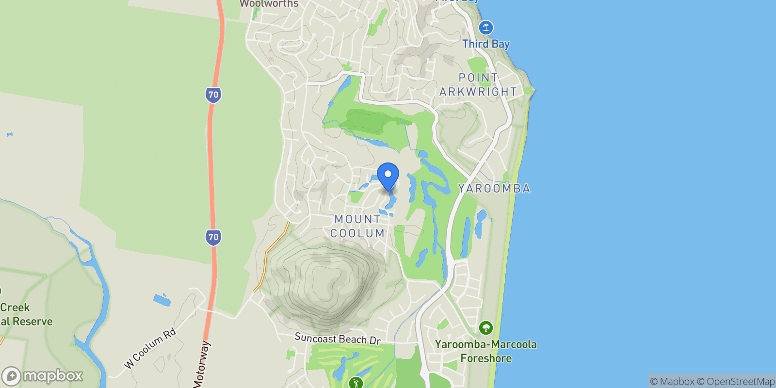 Map showing 42/87 Toolga St Mount Coolum , Sunshine Coast, QLD 4573, Sunshine Coast, Queensland, Australia.