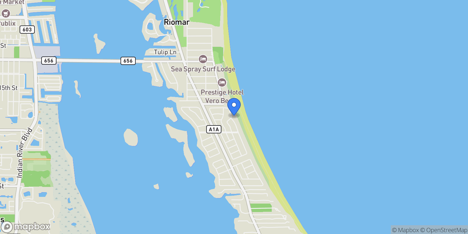 Map showing 1300 Olde Doubloon Drive , Vero Beach, FL 32963, Vero Beach, Florida, United States.