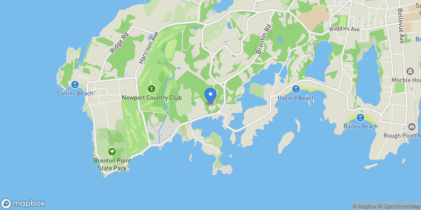 Map showing 315 Ocean Ave, Newport, RI 02840, Newport, Rhode Island, United States.