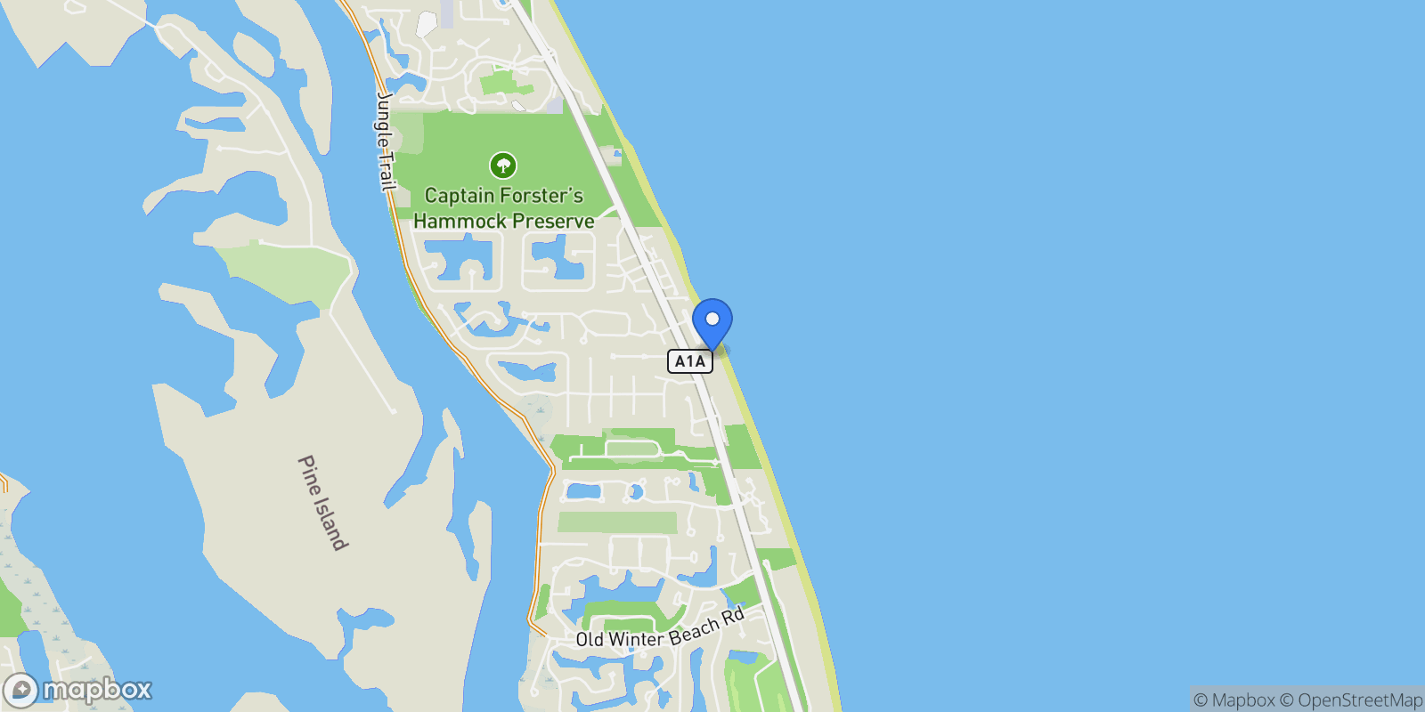 Map showing 200 E Sea Colony Drive Unit# 2A, Vero Beach, FL 32963, Vero Beach, Florida, United States.
