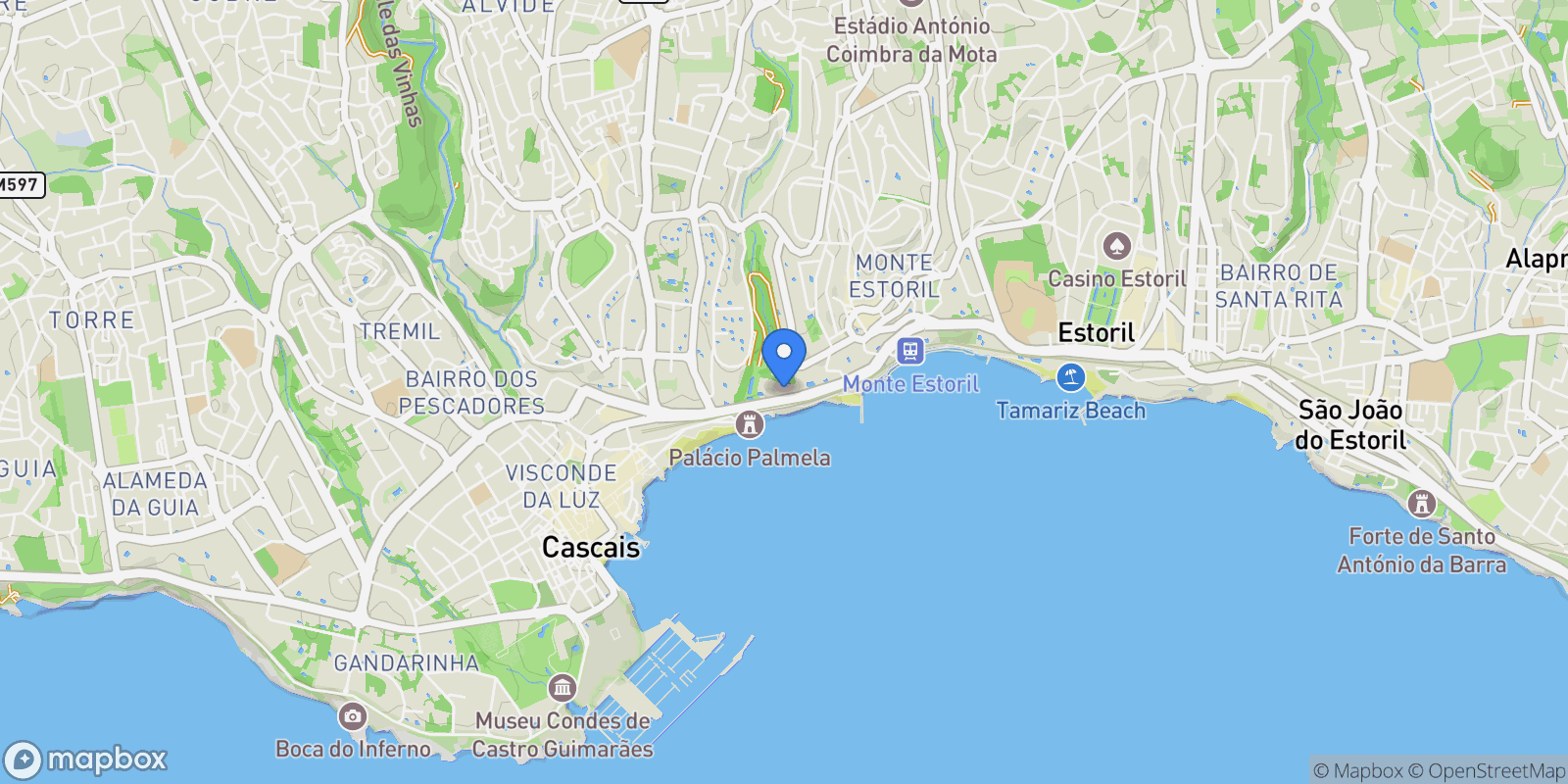 Map showing Cascais e Estoril, Lisboa, Estoril, Cascais e Estoril, Lisbon.