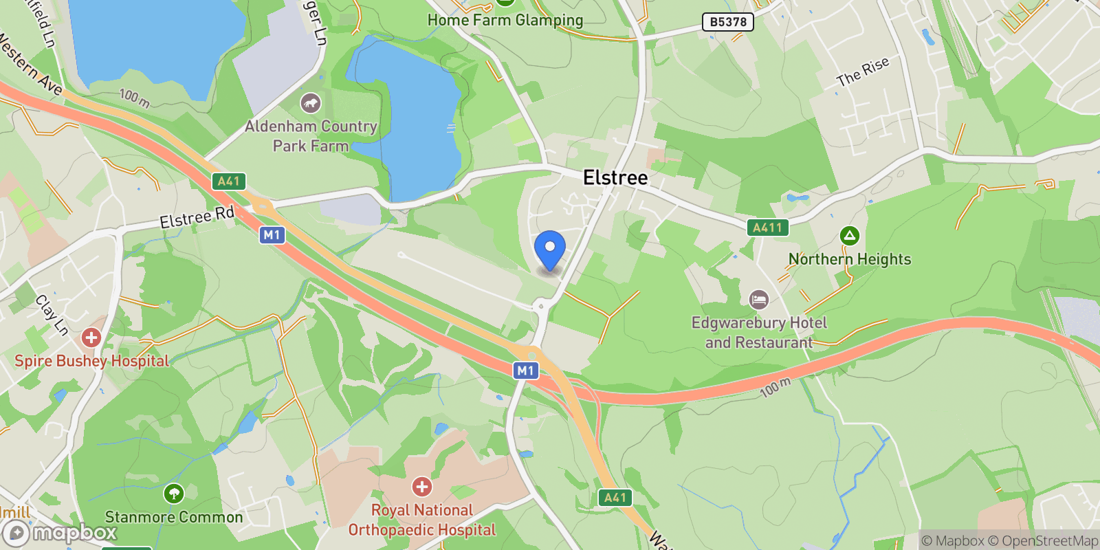 Map showing Glanleam Road, Stanmore, Elstree, England, United Kingdom.