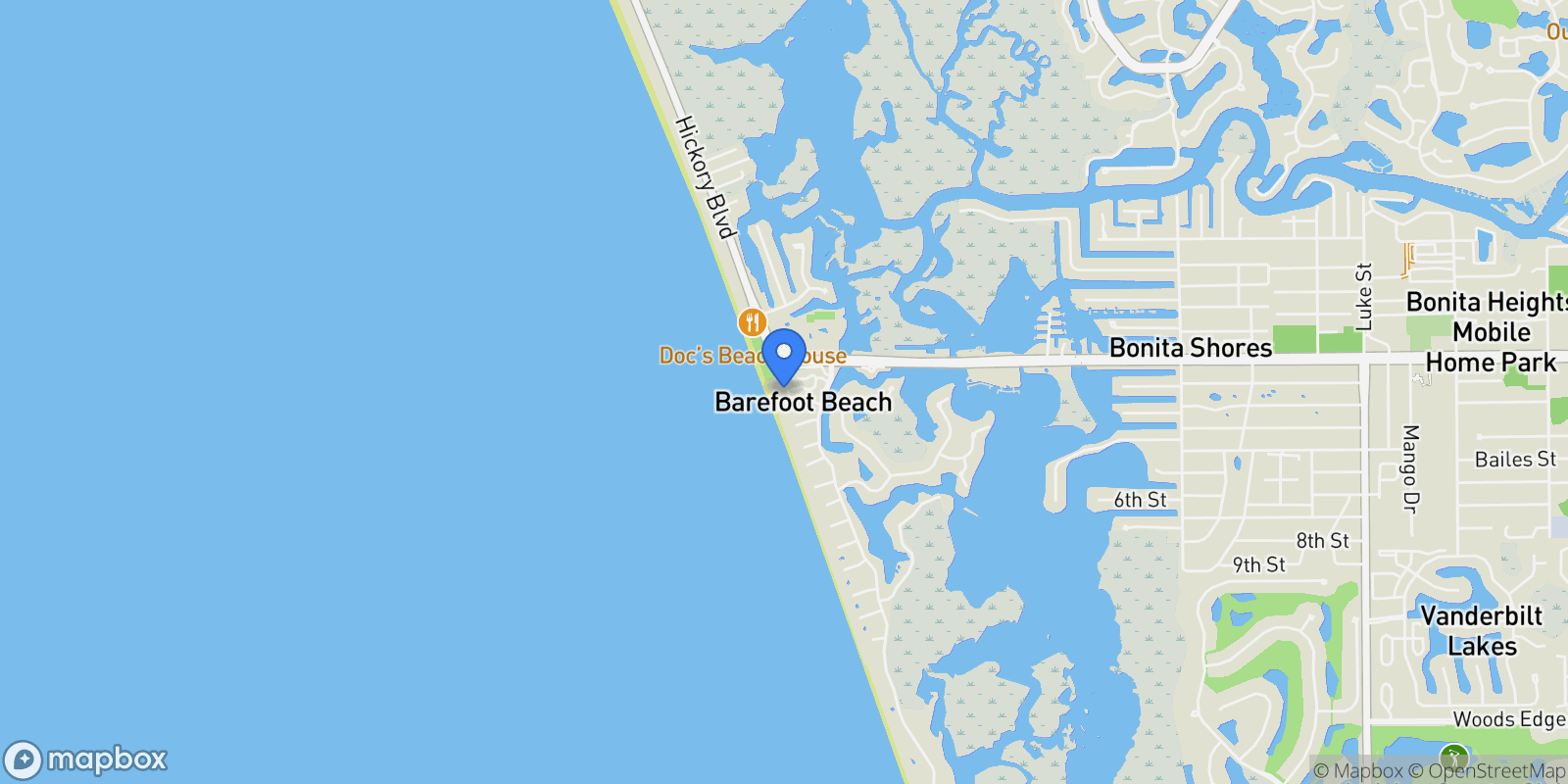 Map showing 145 Barefoot Circle 4-4, Bonita Springs, Florida, United States.