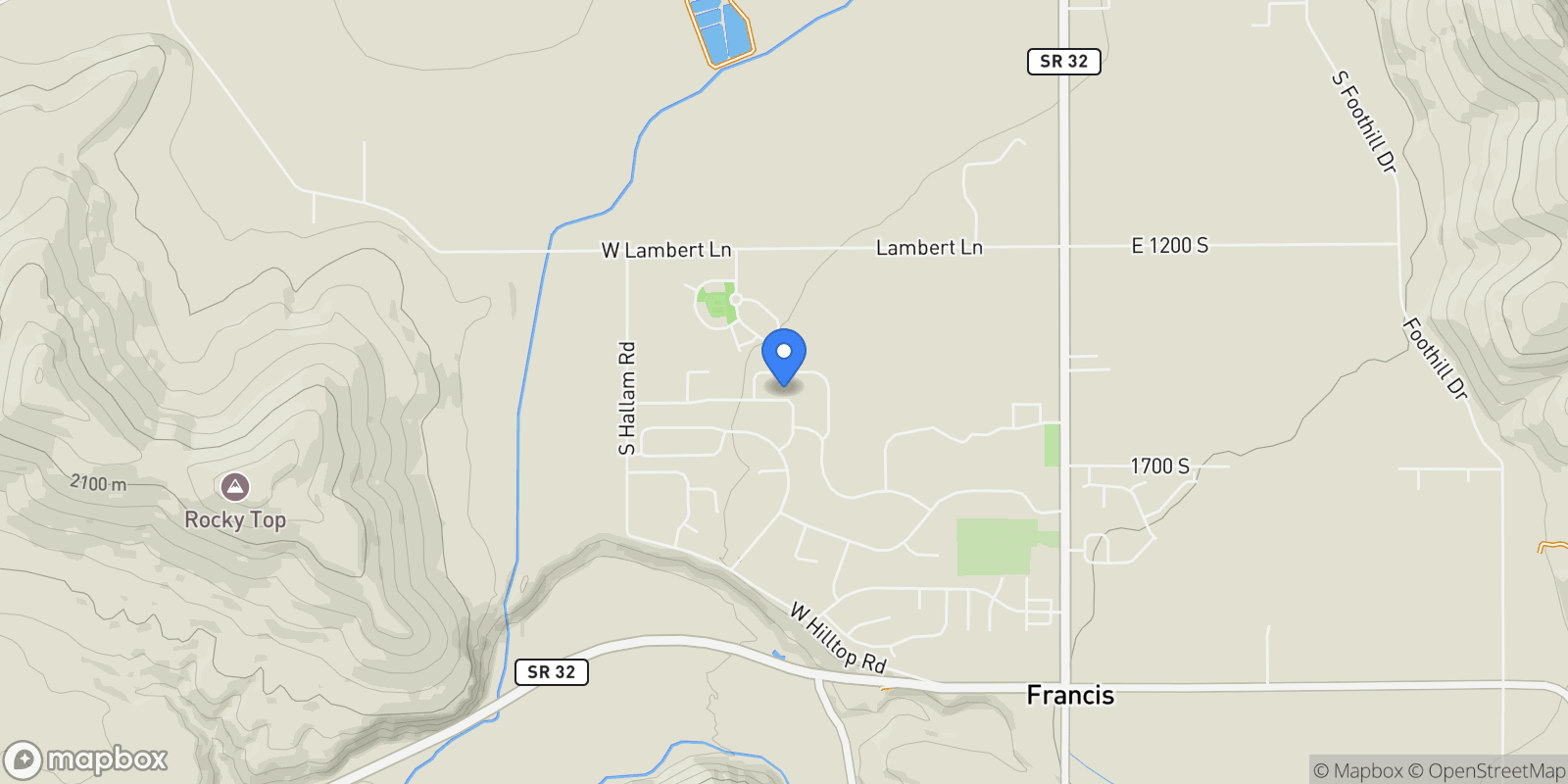 Map showing 1535 BIRCH WAY, Kamas, Utah, United States.