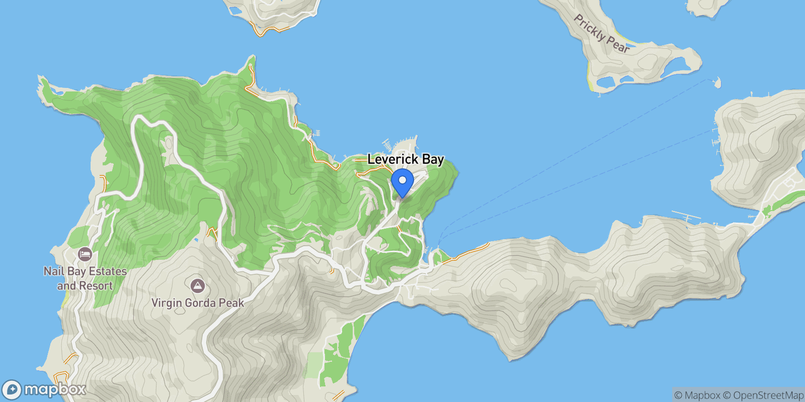 Map showing Segura - Under Contract, Virgin Gorda, Spanish Town, Virgin Gorda, British Virgin Islands.