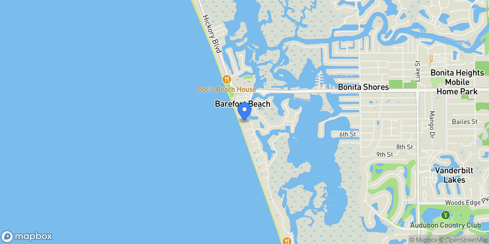 Map showing 103 DOMINICA Lane, Bonita Springs, Florida, United States.
