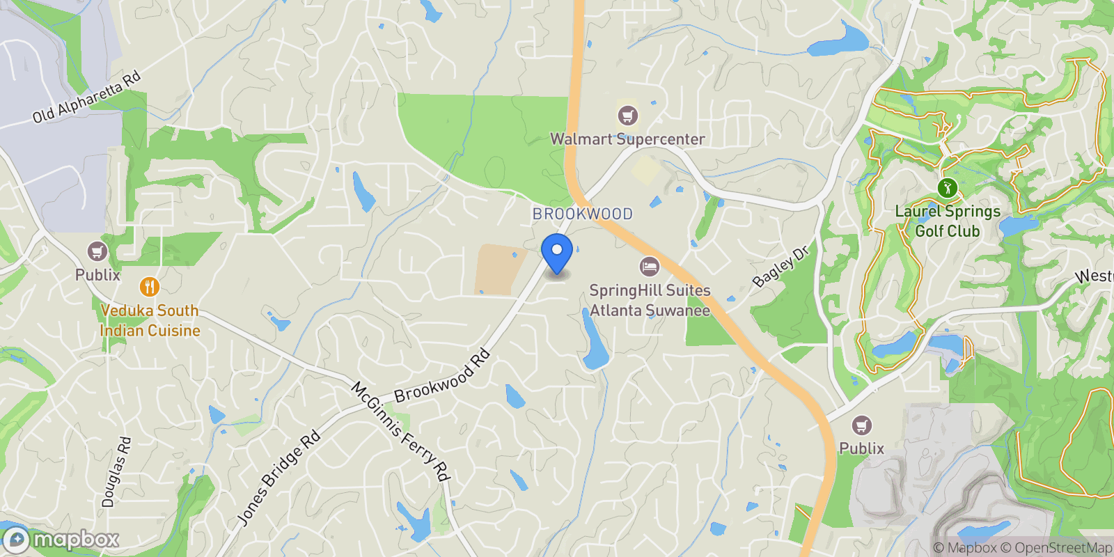 Map showing Cumming, Georgia, United States.