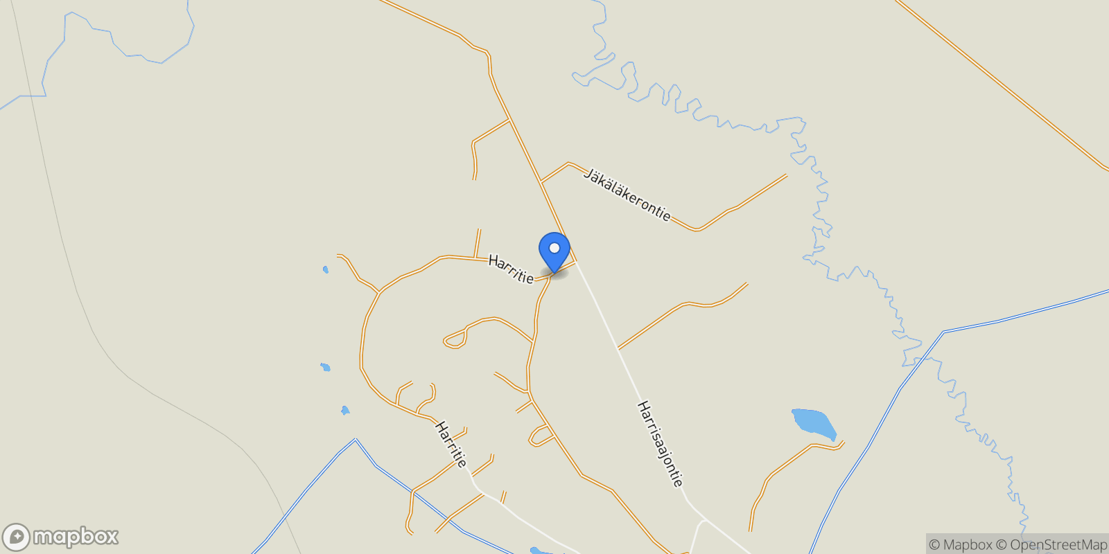 Map showing Harritie 166, Kittilä, Lapland, Finland.