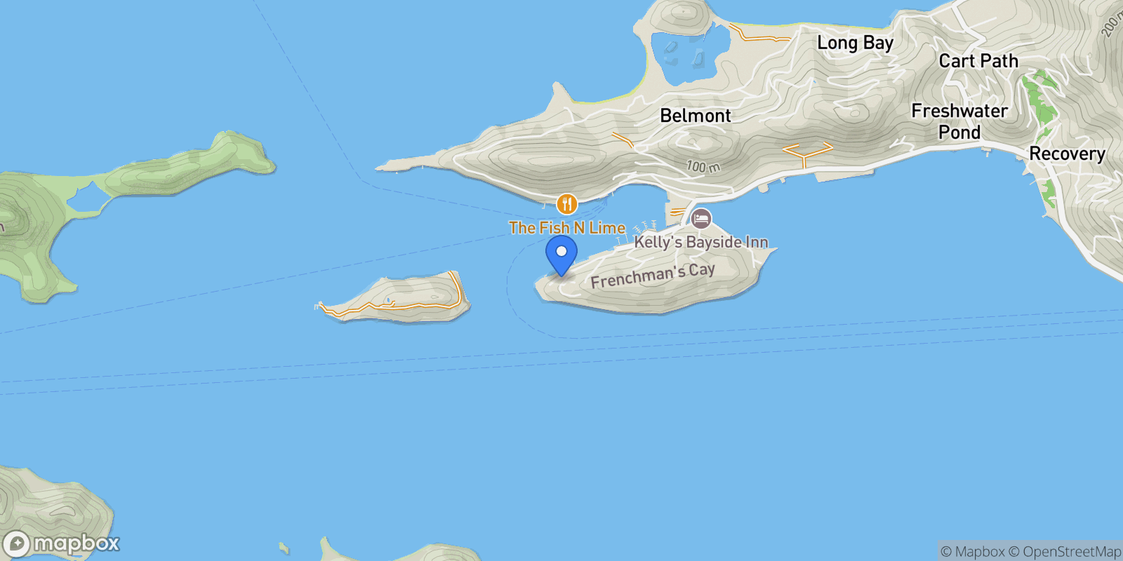 Map showing Trillium House UNDER CONTRACT, Tortola, Freshwater Pond, Tortola, British Virgin Islands.