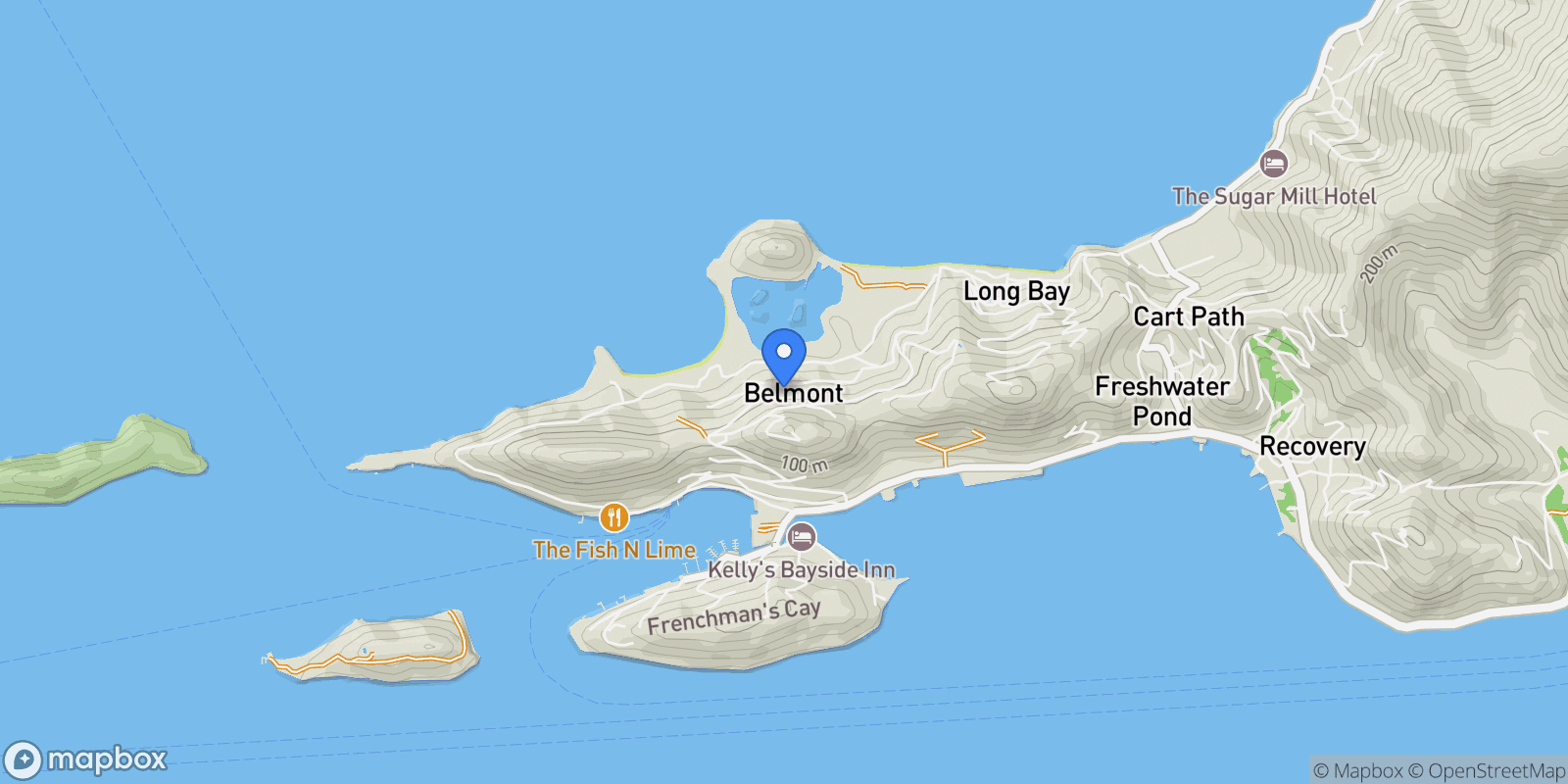 Map showing Cohoba, Tortola, Tortola, Tortola, British Virgin Islands.