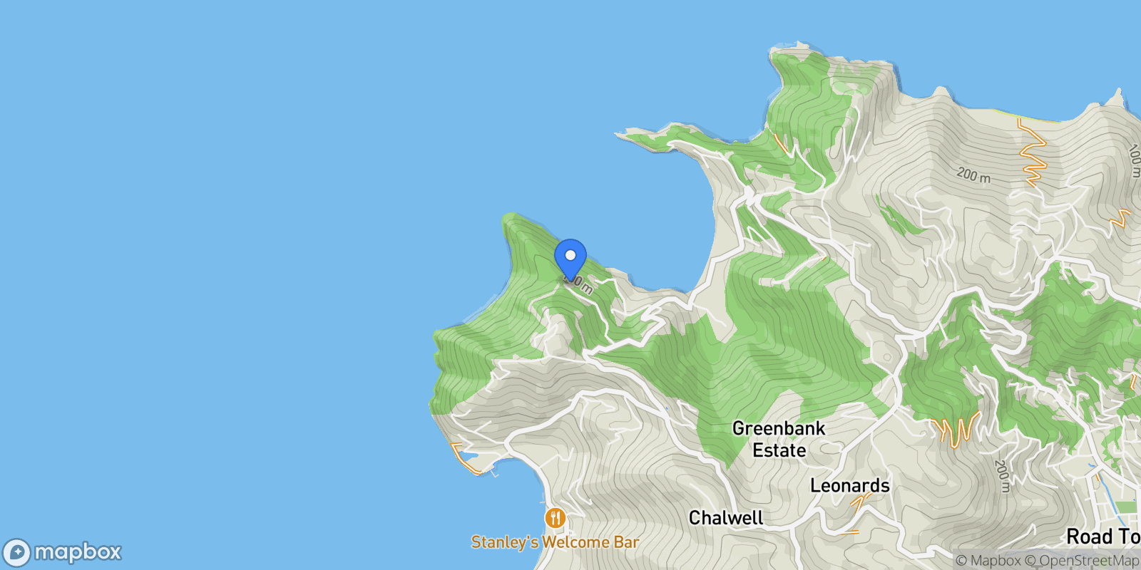 Map showing Whale Watch, Tortola, Leonards, Tortola, British Virgin Islands.