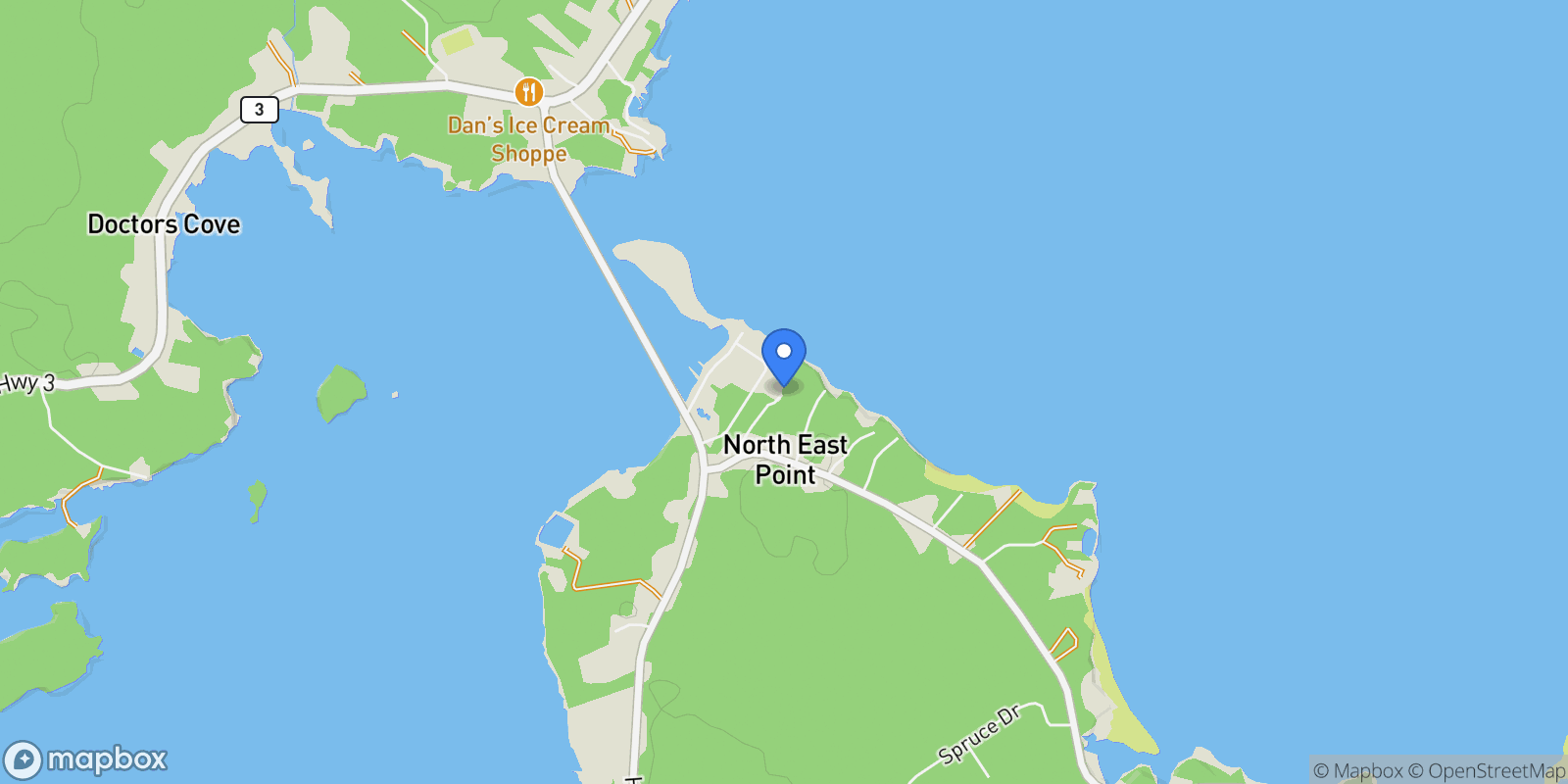 Map showing 101 McGray Avenue, North East Point, Nova Scotia, Canada.