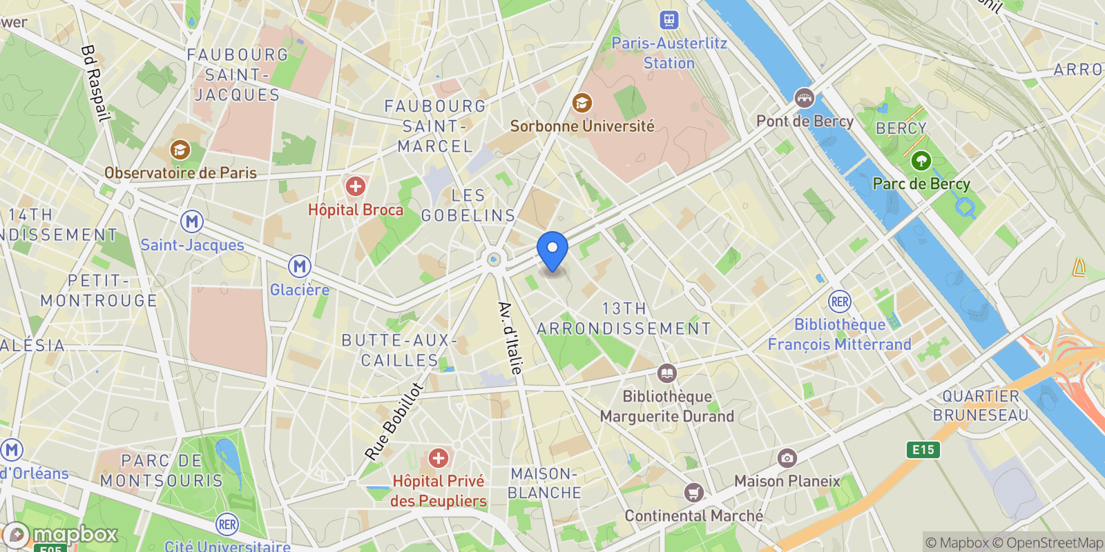 Map showing Paris, Paris, Paris, Île-de-France, France.