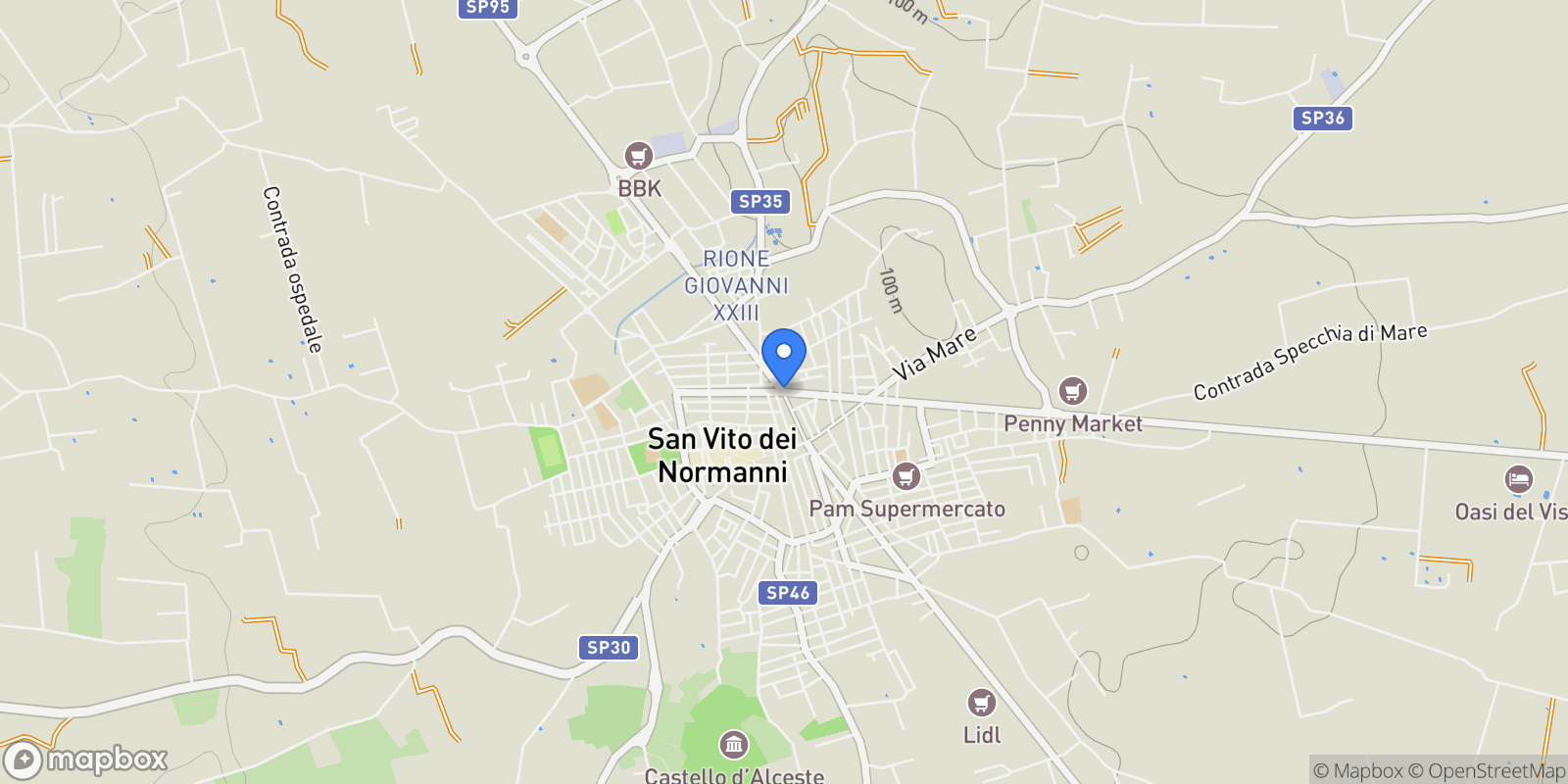 Map showing 72019 San Vito dei Normanni, BR, Italy, San Vito dei Normanni, Apulia, Italy.