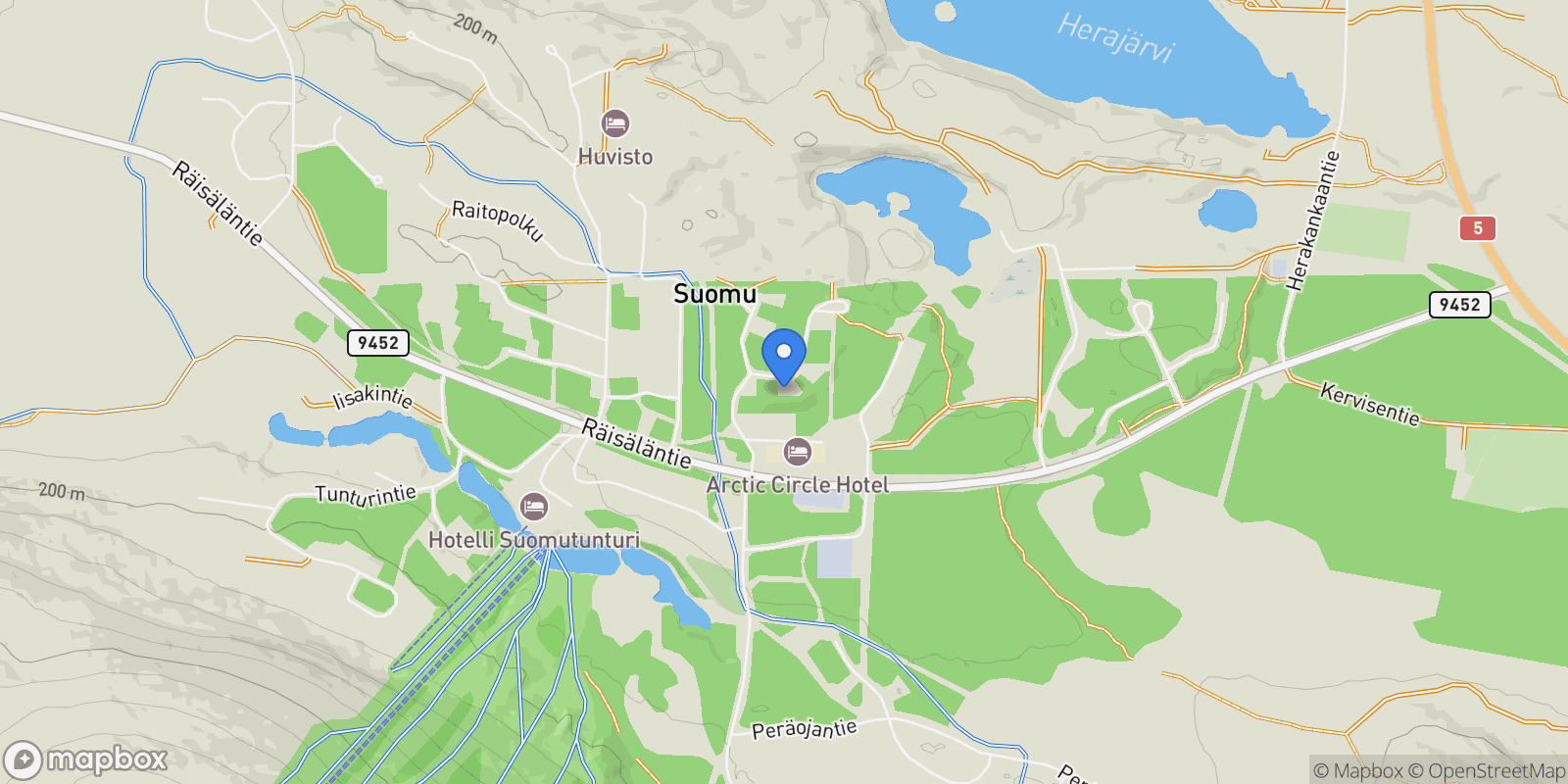 Map showing Pyryrinteentie 8, Kemijärvi, Lapland, Finland.