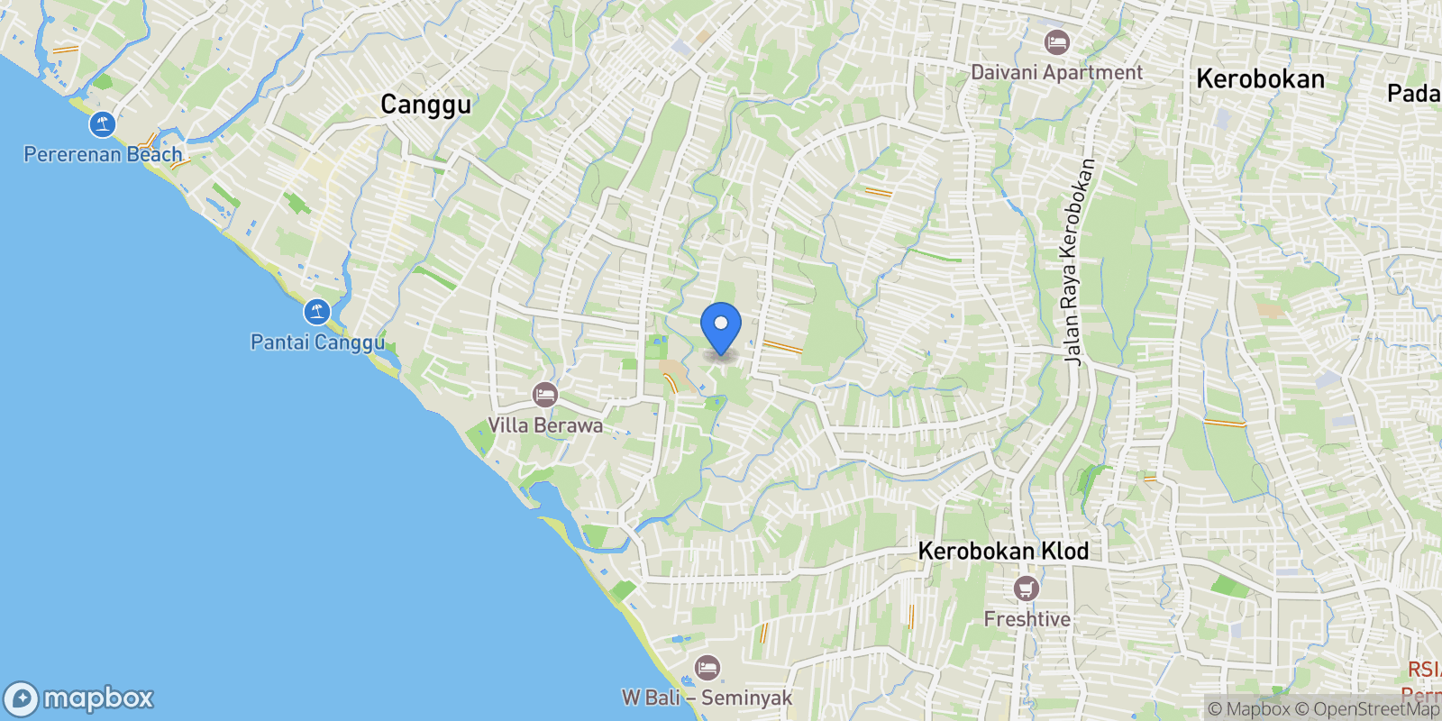 Map showing Bali, Bali, Indonesia.